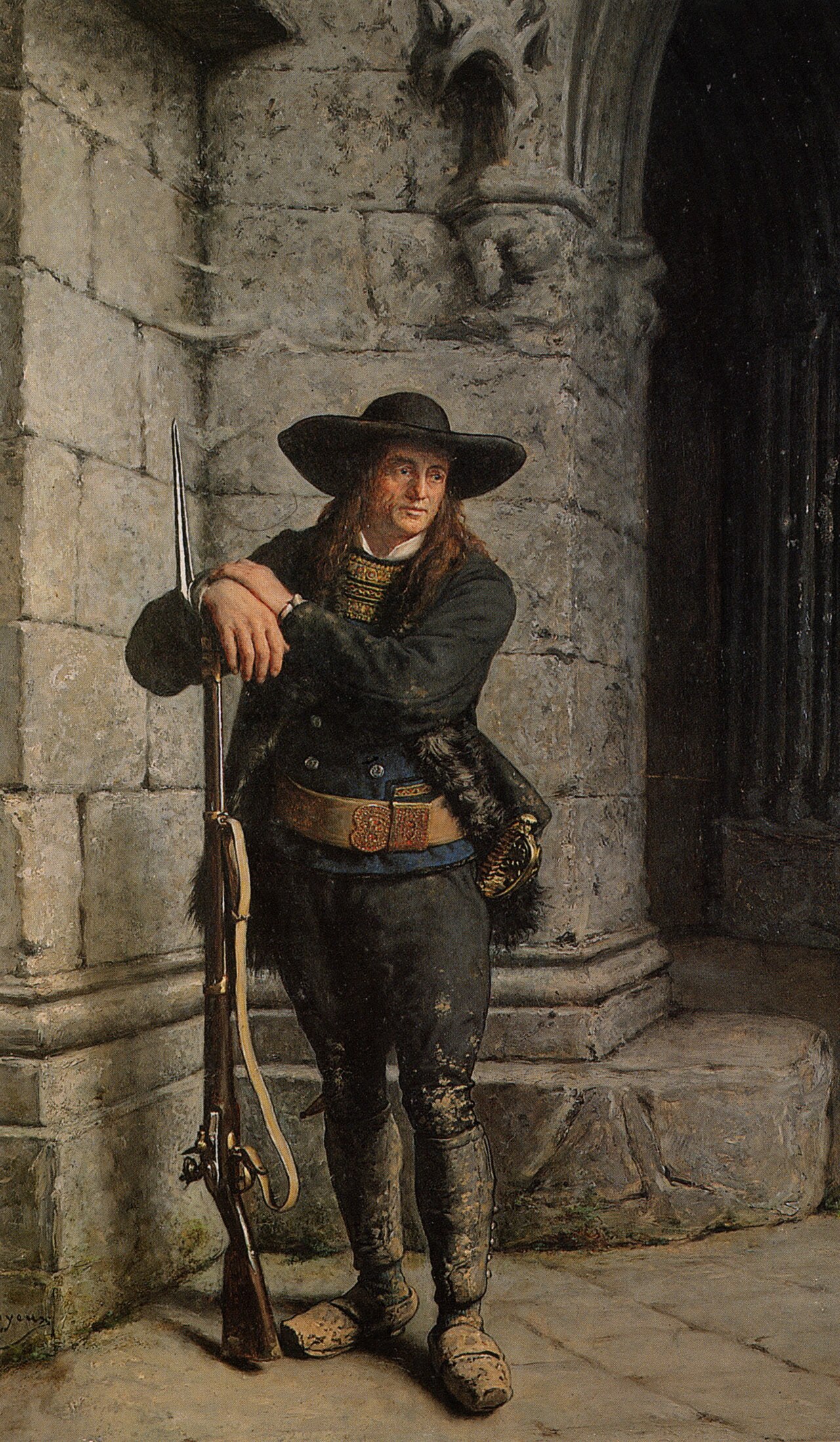 Sentinelle devant une église, Charles Loyeux, début du , Collection musée d'art et d'histoire de Cholet.